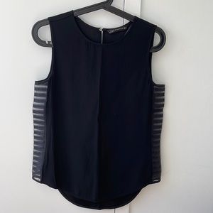 Zara transparent side black blouse